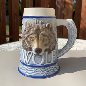 Collectible Tom O’Brien American Animal Series Stein Gray Wolf Mug